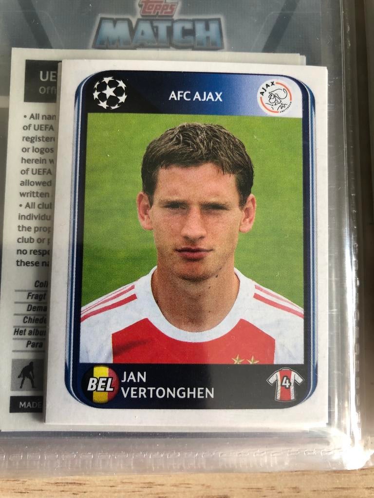Panini CL 2011 Jan Vertonghen, Ophalen of Verzenden, Zo goed als nieuw, Plaatje