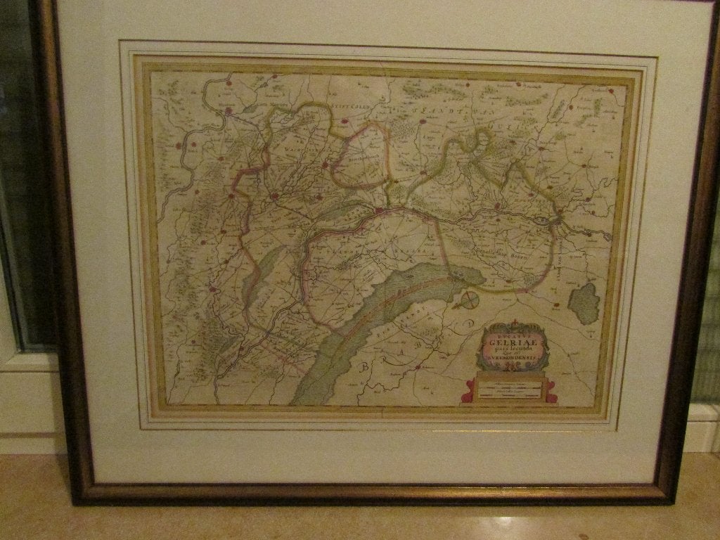Antieke landkaart, Janssonius, Voor 1800, Ophalen of Verzenden, Nederland
