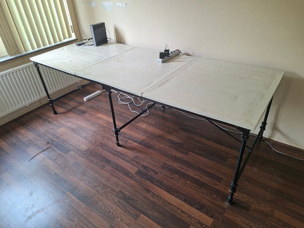 Vintage atelier tafel, Ophalen, Gebruikt