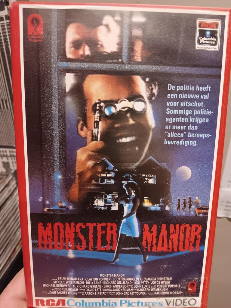 Monster manor vhs videoband ex rental, Ophalen of Verzenden, A1 t/m A3, Film en Tv
