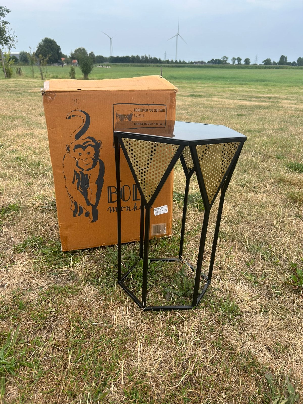 Bold Monkey hooked on you side table NIEUW!, Huis en Inrichting, 45 tot 60 cm, Minder dan 55 cm, Metaal of Aluminium, Nieuw