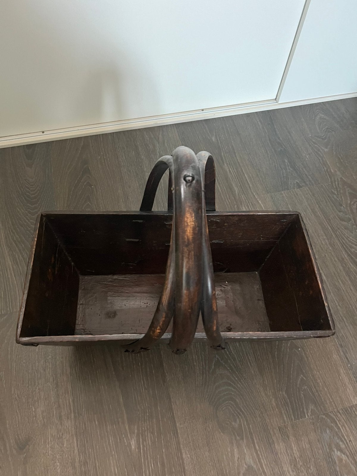 Prachtige vintage houten mand – landelijk & decoratief, Mand, Ophalen of Verzenden, Zo goed als nieuw, Rechthoekig