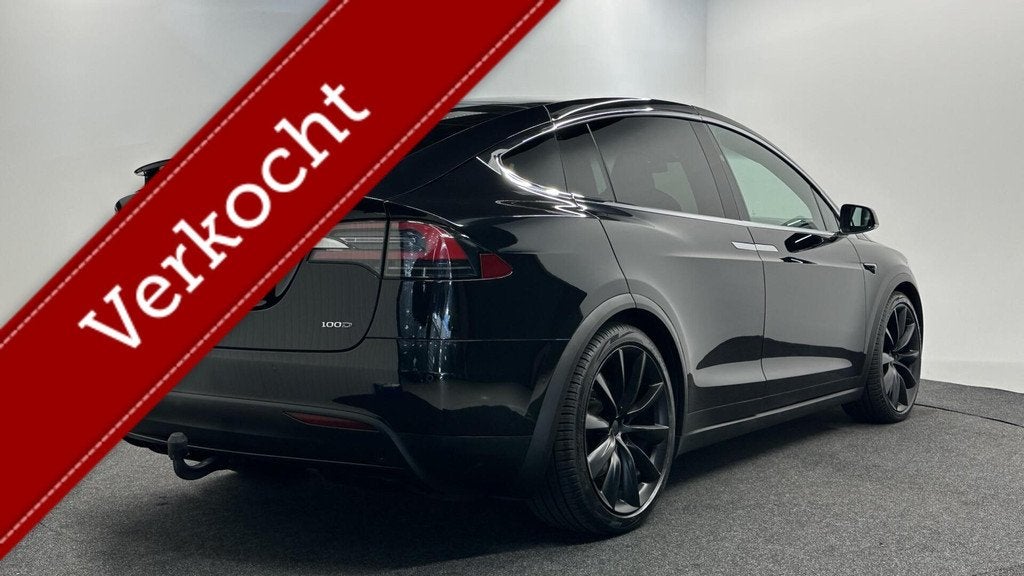 Tesla Model X 100D 6p. CAMERA LEER TREKHAAK NAVI CARPLAY., Model X, Gebruikt, Met garantie (alle), Lichtsensor