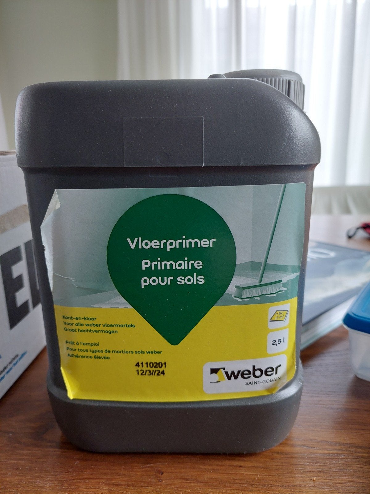 Weber vloerprimer 1.6 kg (incl. jerrycan), Minder dan 5 liter, Ophalen, Zo goed als nieuw