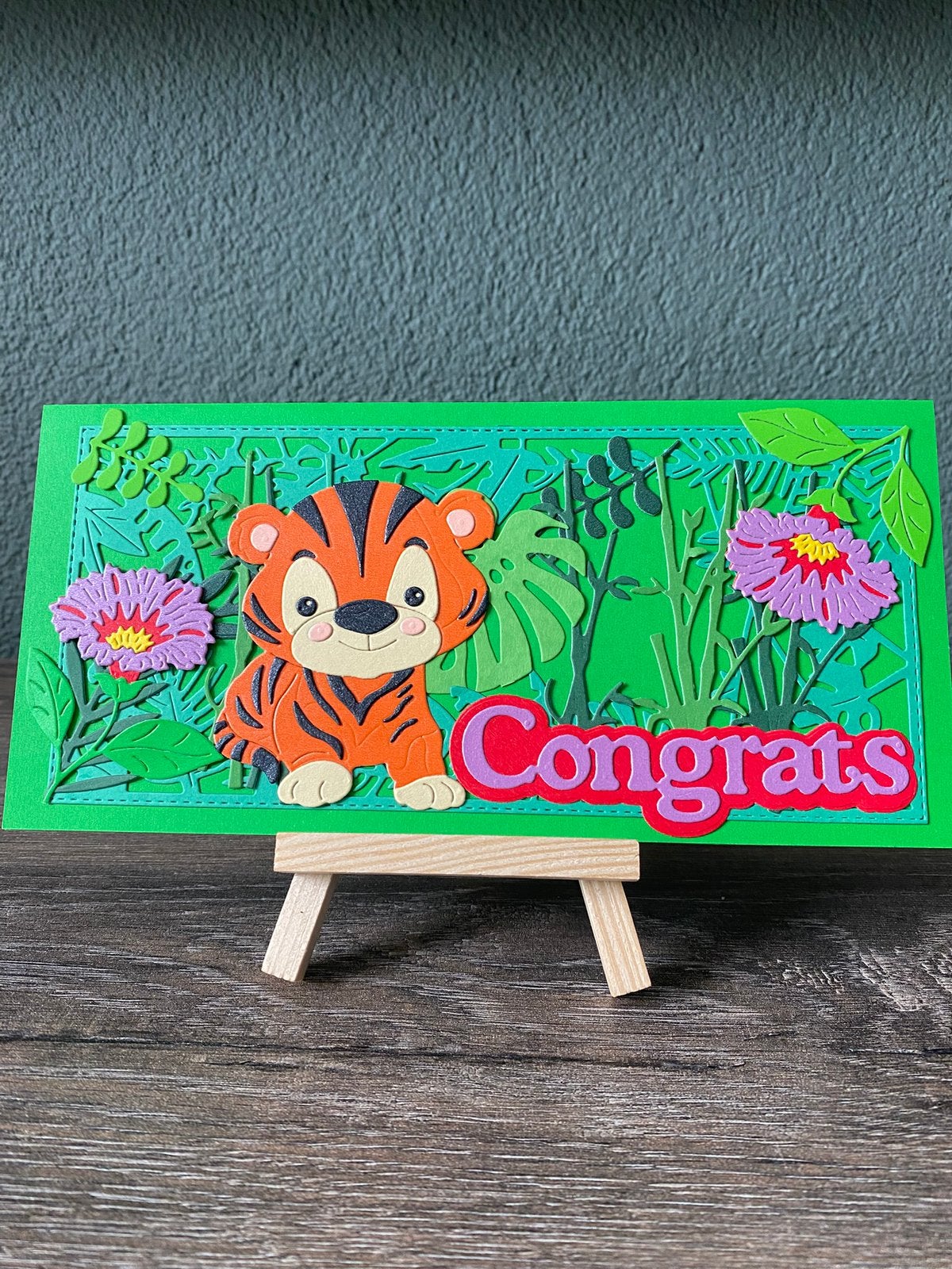 Wenskaart met envelop nr 489 gefeliciteerd, Hobby en Vrije tijd, Kaarten | Zelfgemaakt, Ophalen of Verzenden, Nieuw, Overige thema's