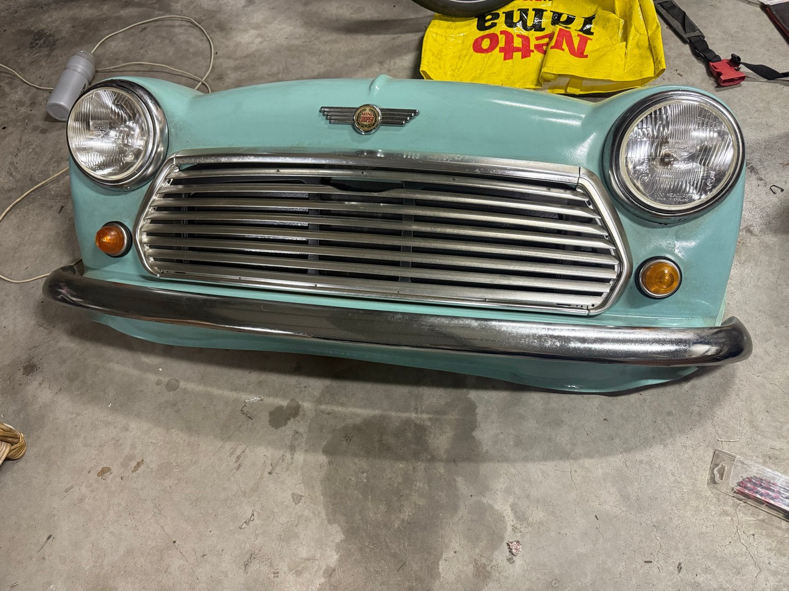 Mini Cooper voorkant decoratie/wandobject, Auto-onderdelen, Carrosserie en Plaatwerk, Ophalen, Gebruikt, Voor, Mini