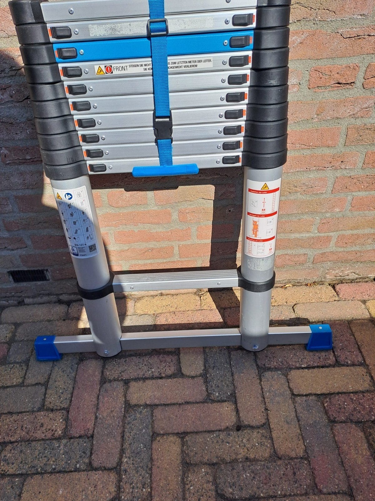 Telescoop ladder van 3,20 hoog, Doe-het-zelf en Verbouw, Ladders en Trappen, Ophalen of Verzenden, Zo goed als nieuw, 2 tot 4 meter