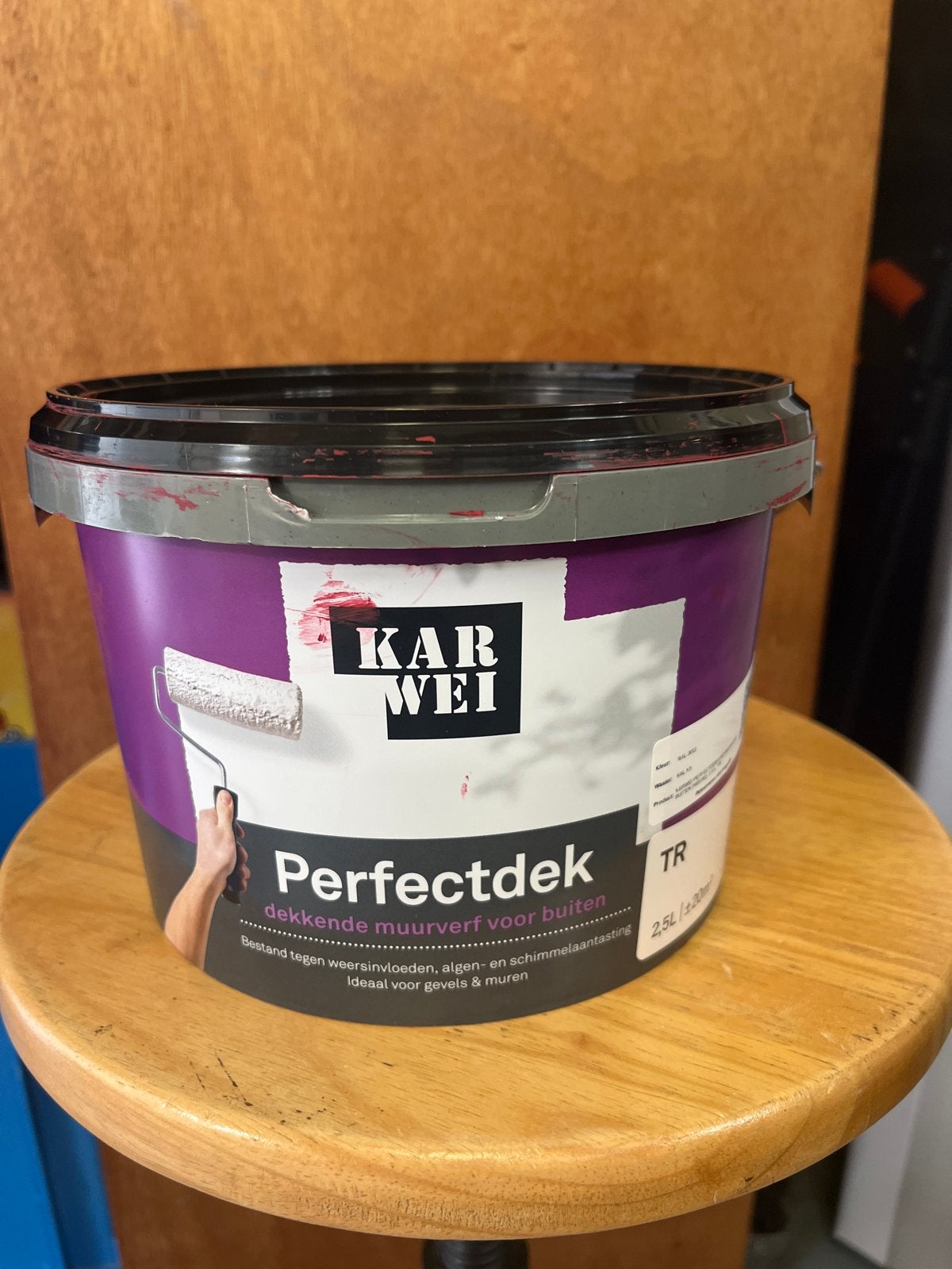 Karwei Perfectdek Buitenmuurverf - Rood, Ophalen, Nieuw, Verf, Minder dan 5 liter
