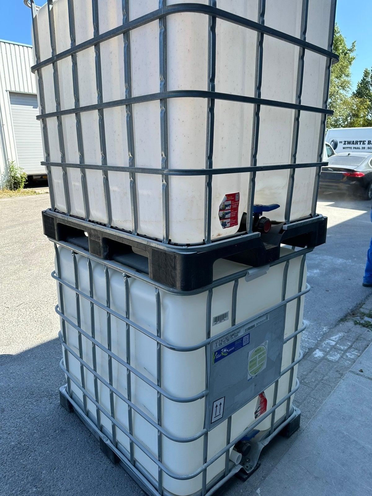 10 x 1000liter IBCs, Ophalen, Kunststof, Gebruikt, Met kraantje