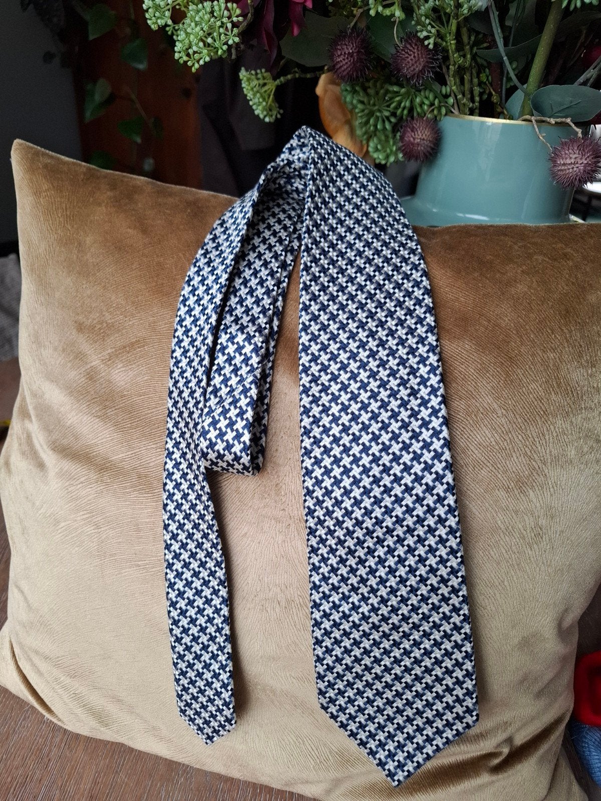 Stropdas van romeo gigli breedte 10 cm, Romeo gigli, Blauw, Ophalen of Verzenden, Zo goed als nieuw