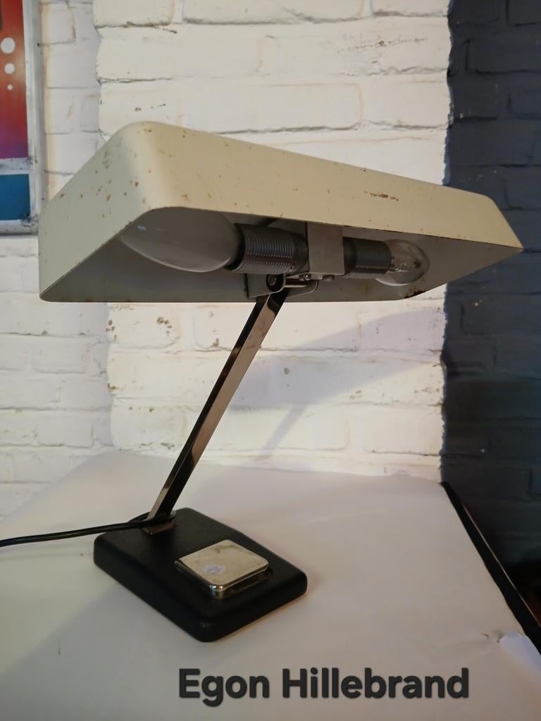 Vintage duitse design bureaulamp Egon Hillebrand tafellamp, Huis en Inrichting, Lampen | Tafellampen, Info@design.nl, Ophalen of Verzenden