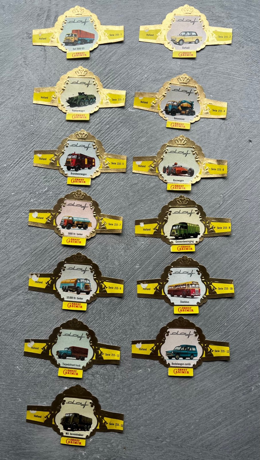 13 sigarenbandjes Daf personenauto vrachtwagen, Ophalen of Verzenden, Gebruikt, Auto's