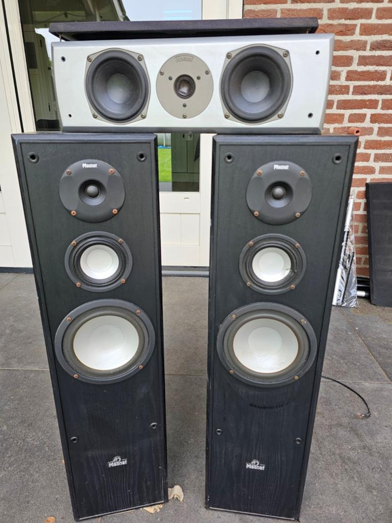 Magnat 3-weg Bass Reflex Luidsprekers en Centerspeaker, Ophalen of Verzenden, Magnat
