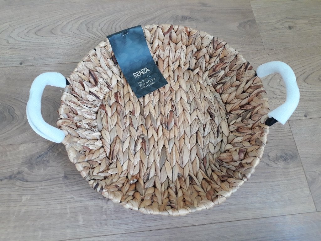 Dienblad / fruitschaal Senza Hyacinth mand - geheel NIEUW, Natuurlijk materiaal, Rond, Nieuw, Ophalen of Verzenden