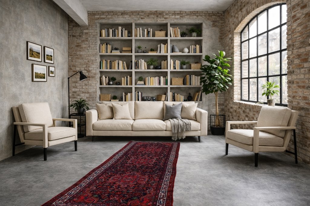 Perzisch tapijt - Hamadan - 307 x 103 cm - Handgeknoopt, -, -, Zo goed als nieuw, -