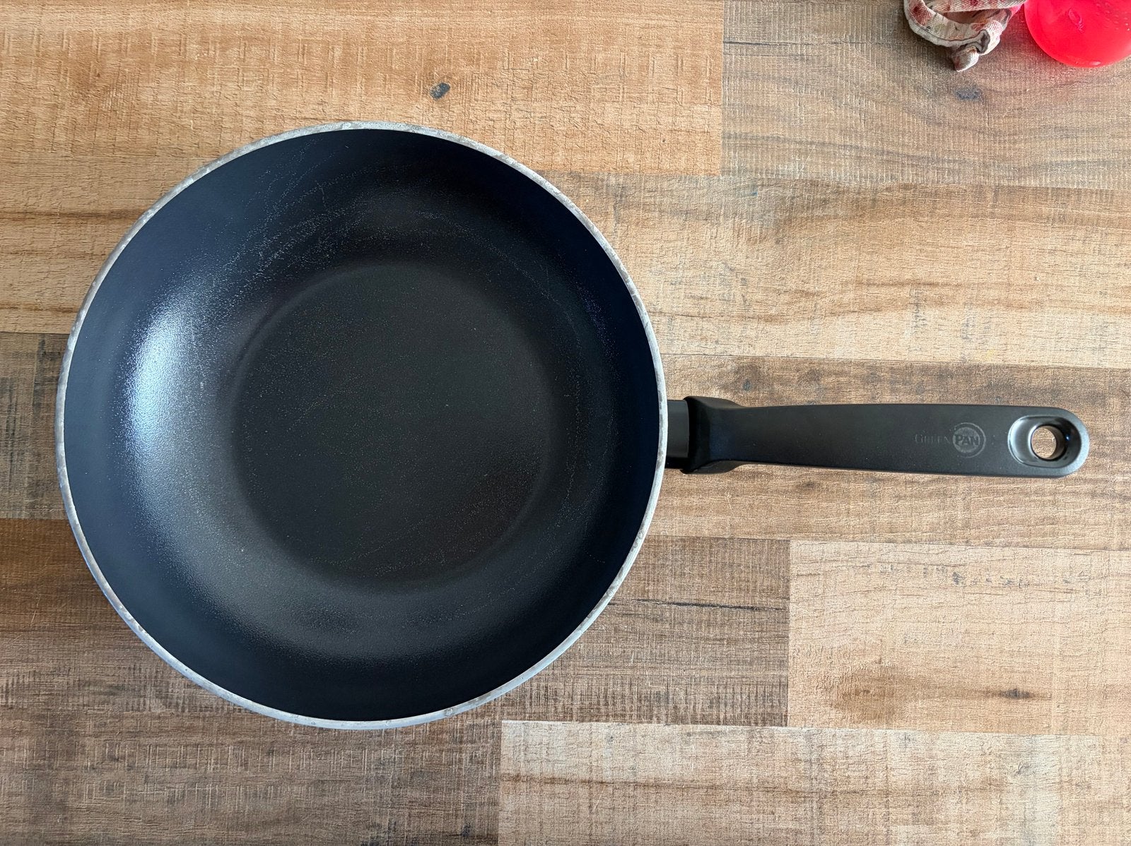 GreenPan Andorra wokpan 28 cm - PFAS-vrij | ZGAN, Huis en Inrichting, Ophalen, Gebruikt, Antiaanbaklaag, Aluminium