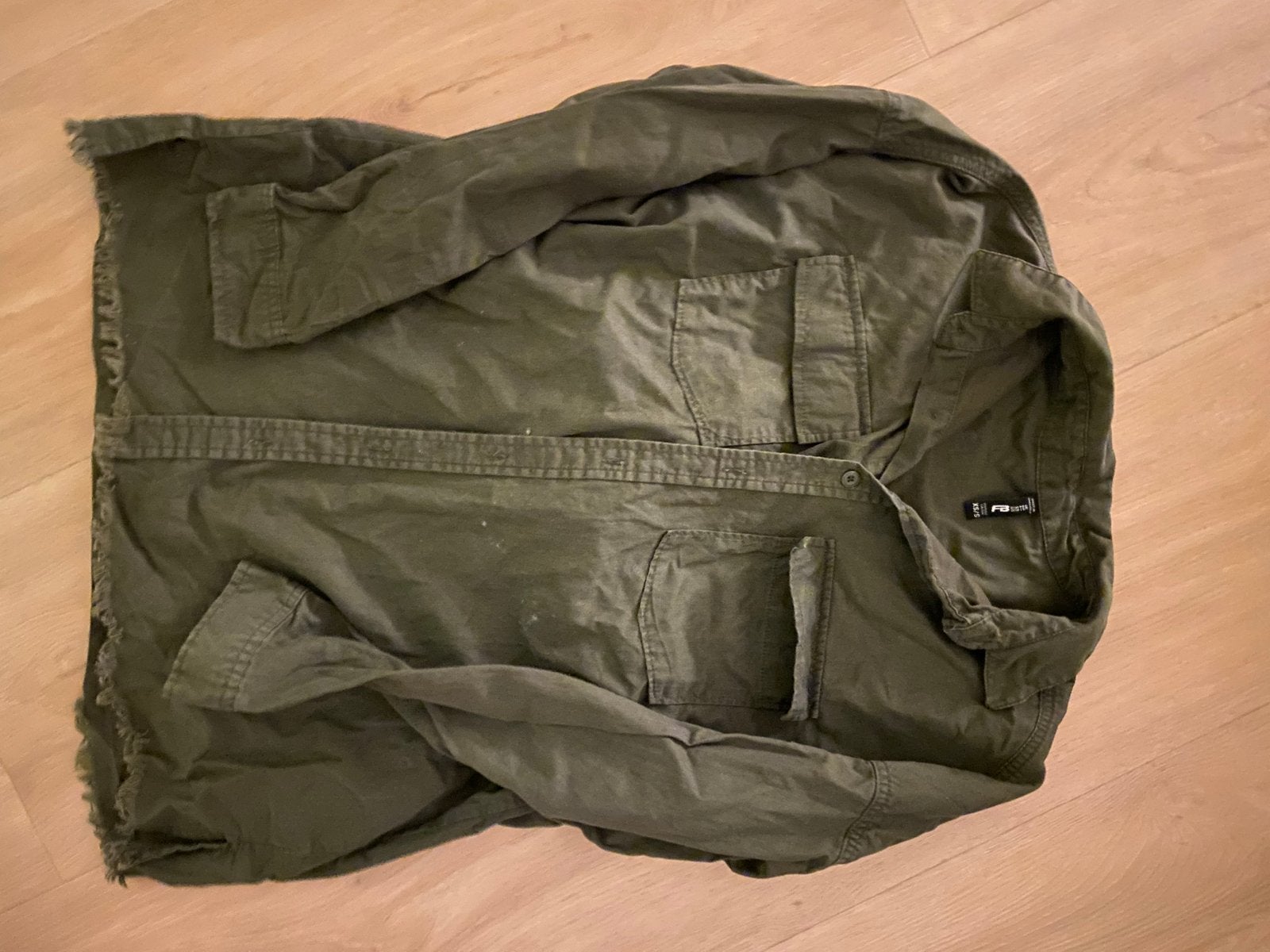 FB Sister legergroen overhemd met strik detail, Ophalen of Verzenden, Zo goed als nieuw, Maat 34 (XS) of kleiner, Groen