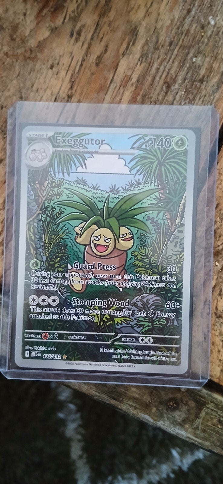Exeggutor Full Art Pokémon Kaart - Mega Exeggutor 135/132, Ophalen of Verzenden, Zo goed als nieuw, Losse kaart