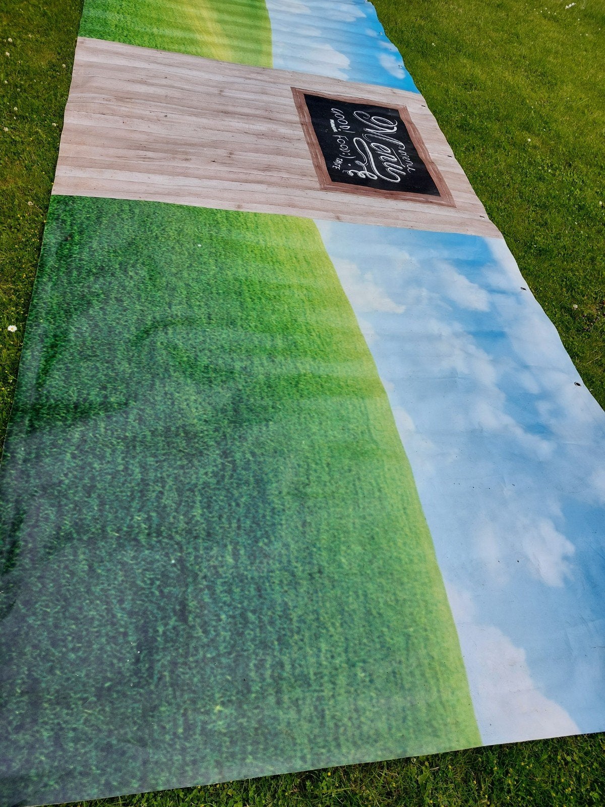 Wind doek, spandoek food truck, Ophalen, Minder dan 10 m²