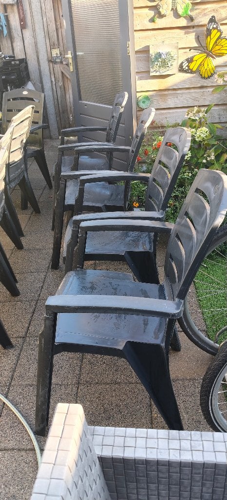 Tuinstoelen  merk  Hartman, Ophalen, Gebruikt, Kunststof, Stapelbaar