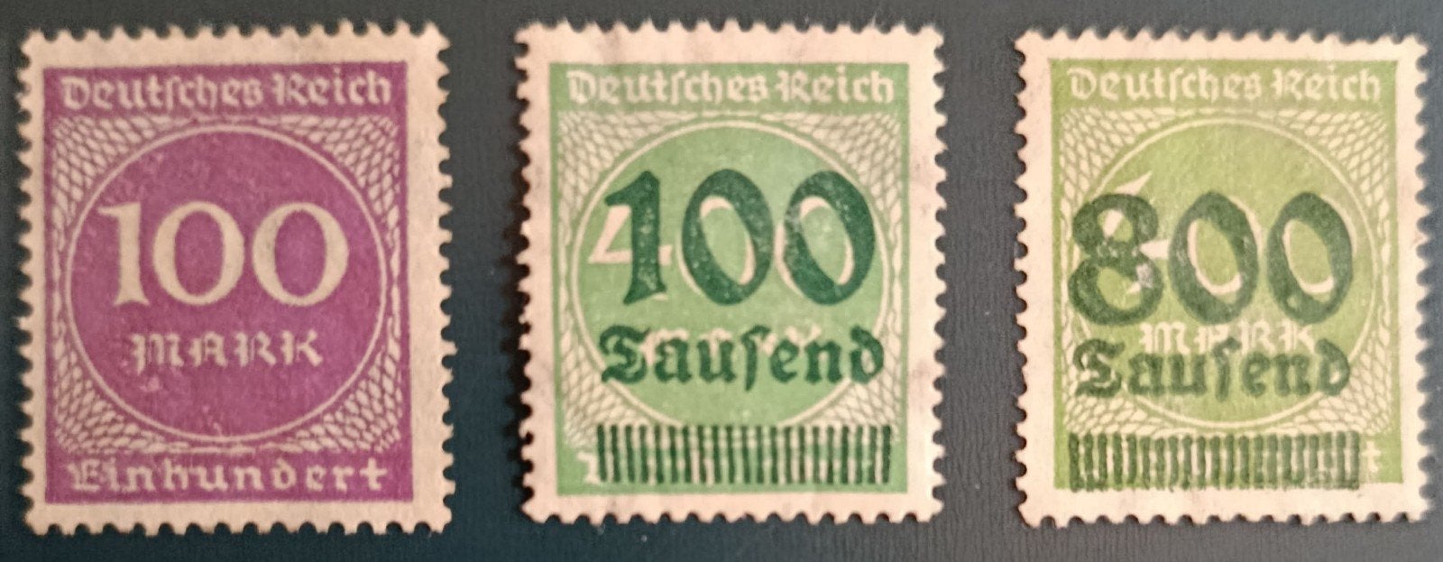 Duitsland. 3 oude zegels, Postzegels en Munten, Postzegels | Europa | Duitsland, Ophalen of Verzenden, Duitse Keizerrijk, Postfris