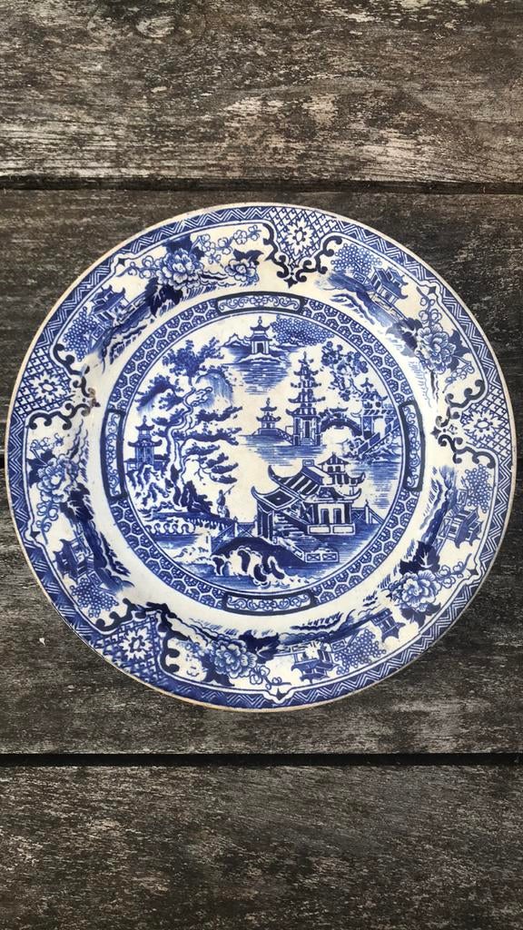 Antiek 19e eeuws Regout bord Chinees decor, Ophalen of Verzenden