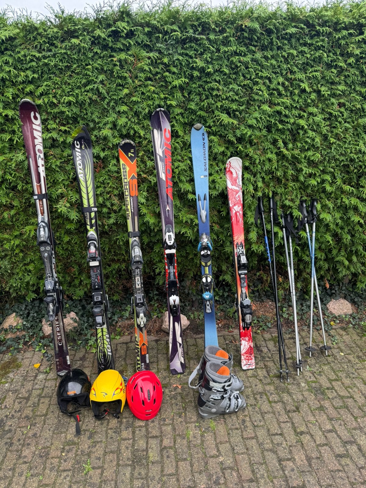 Groot skipakket: 6x ski's, helmen & meer. !ZIE OMSCHRIJVING!, Overige typen, Carve, Skiën, Ophalen