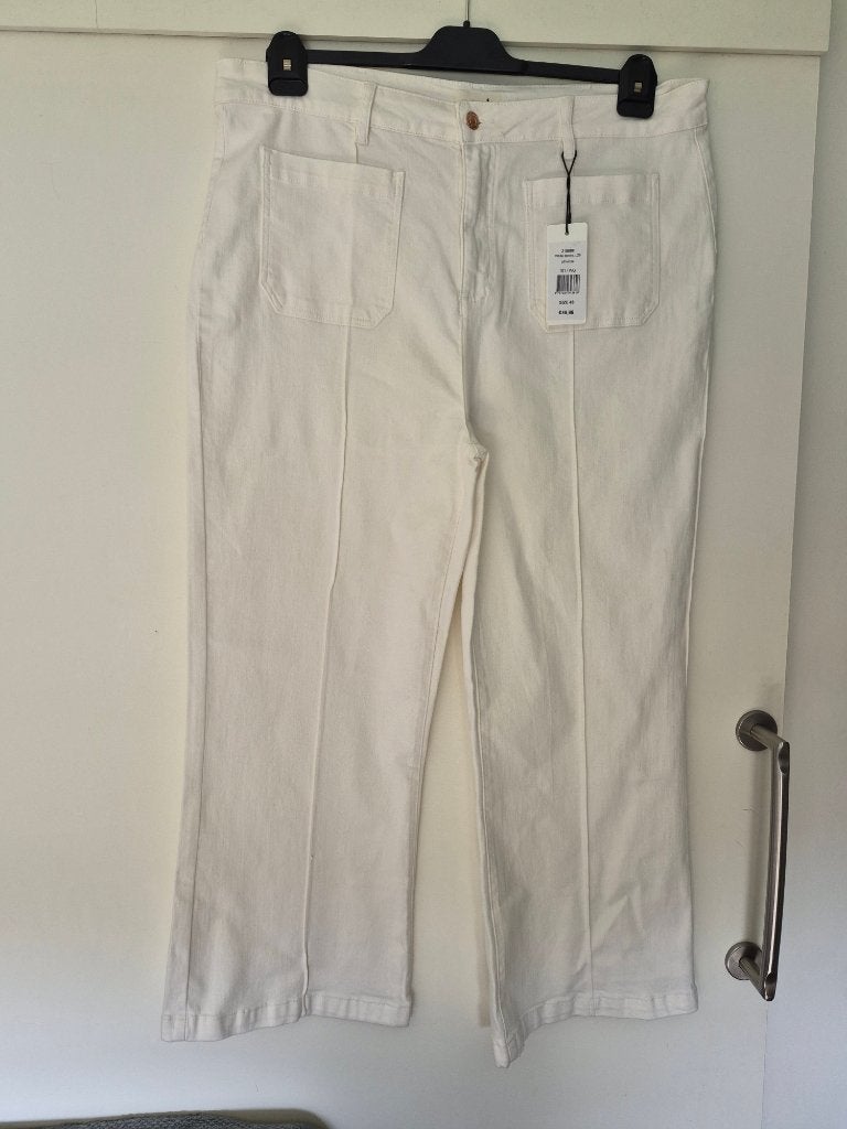 NIEUW witte creme spijkerbroek maat 48 lengte 29, Wit, Maat 46/48 (XL) of groter, Nieuw, Ophalen of Verzenden