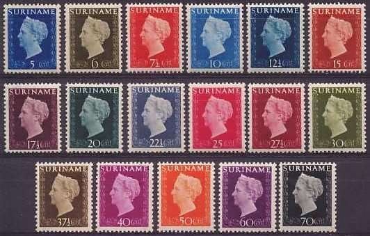 Suriname NVPH Nr 257/73 postfris Koningin Wilhelmina 1948, Ophalen of Verzenden, Postfris