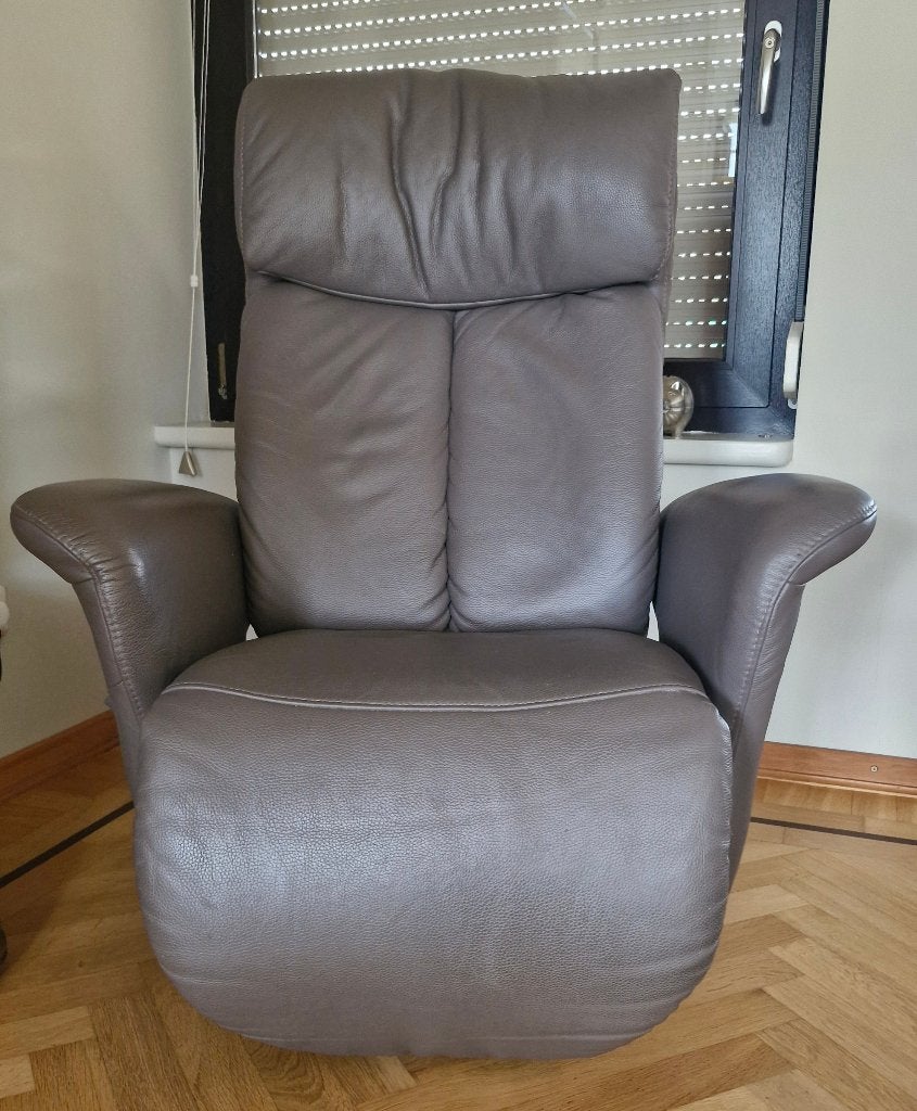 Elektrische Relaxfauteuil, Ophalen, Zo goed als nieuw, 75 tot 100 cm, Leer