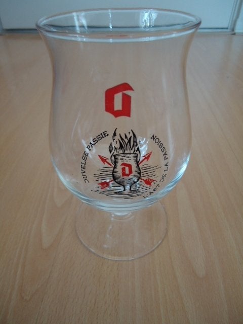 Duvel glas, "Duvelse Passie", Verzamelen, Ophalen of Verzenden, Zo goed als nieuw, Glas of Glazen, Duvel