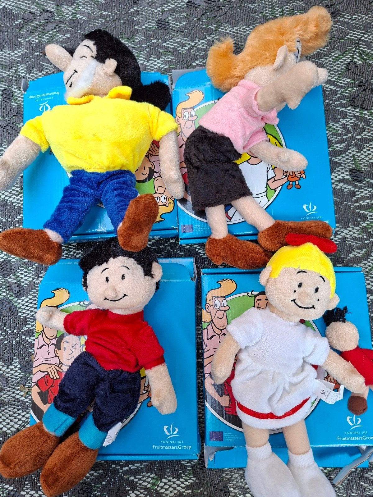 Set van 4 nieuwe Suske en Wiske pluche poppen, Ophalen of Verzenden, Nieuw, Overige typen