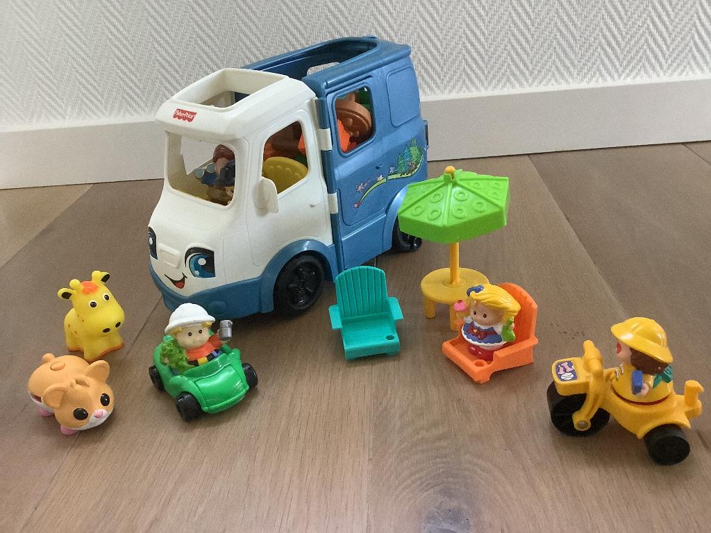 Camper / schoolbus / popjes  Little People FPrice, Kinderen en Baby's, Speelgoed | Fisher-Price, Verzenden, Zo goed als nieuw