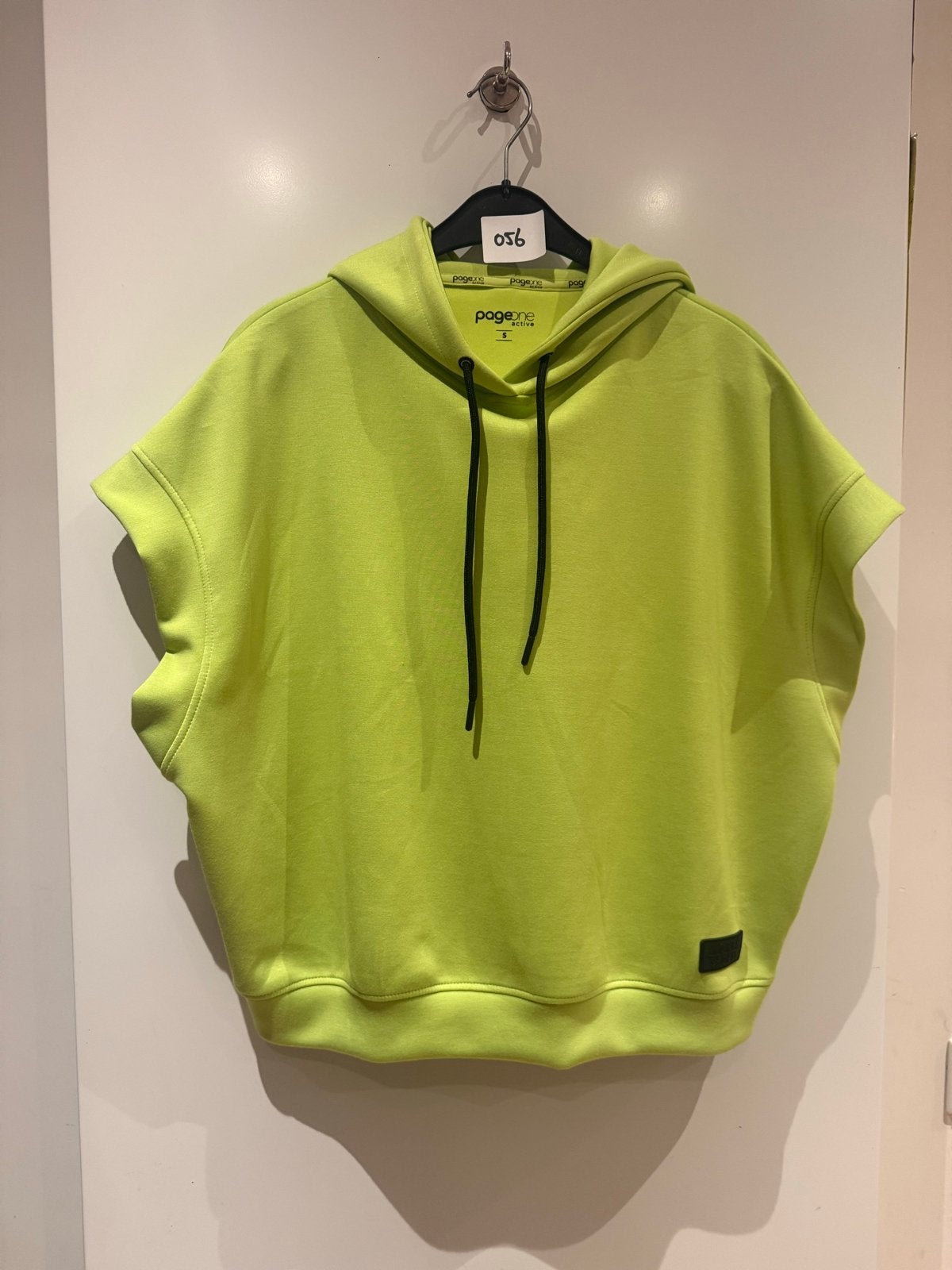 Page One Neon Groene Hoodie met Korte Mouwen maat S, Kleding | Dames, Ophalen of Verzenden, Zo goed als nieuw, Maat 36 (S), Groen