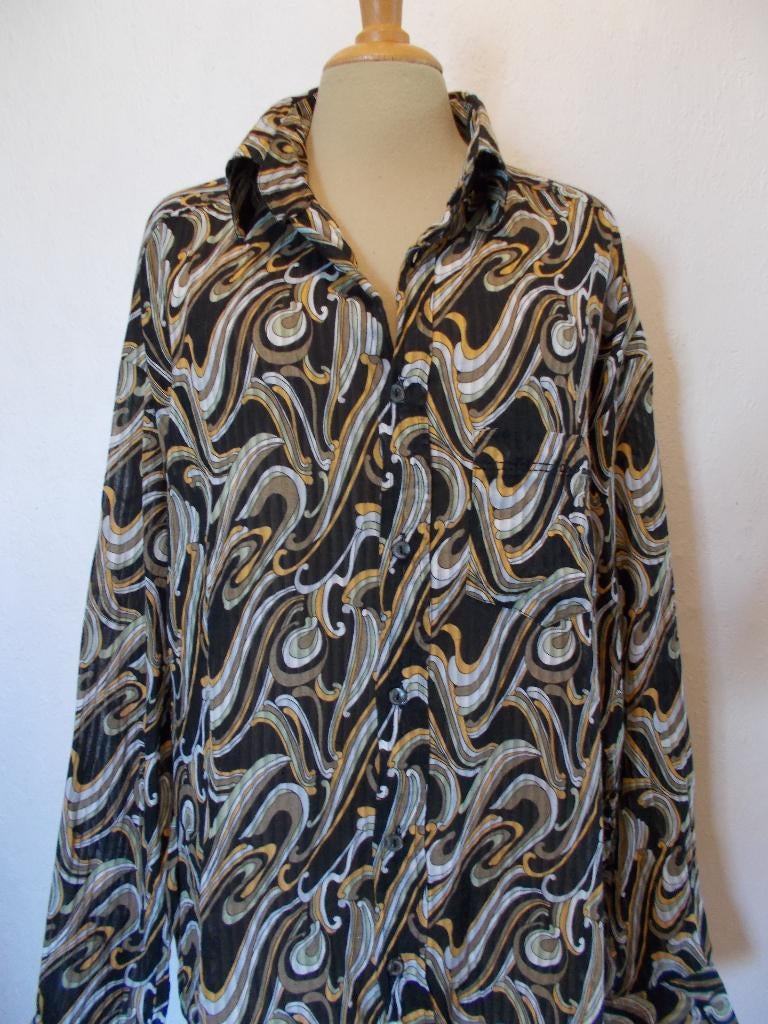 Origineel zwart/wit/geel overhemd van Dolce & Gabbana! M, Verzenden, Zo goed als nieuw, Overige kleuren, Halswijdte 39/40 (M)