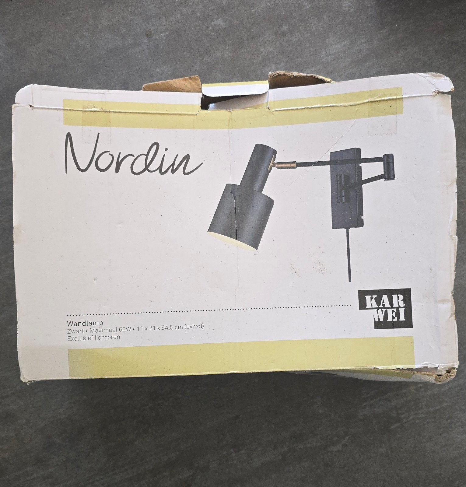 Nieuwe Nordin Wandlamp Zwart - Karwei, Met snoer/stekker, Zwart, Nieuw, Overige fittingen
