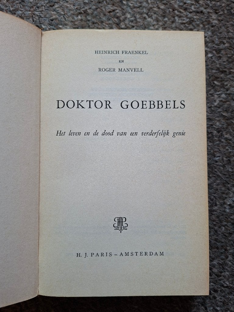 Doktor Goebbels/biografie, Verzenden, Heinrich Fraenkel en Roger Manvell, Tweede Wereldoorlog, Gelezen