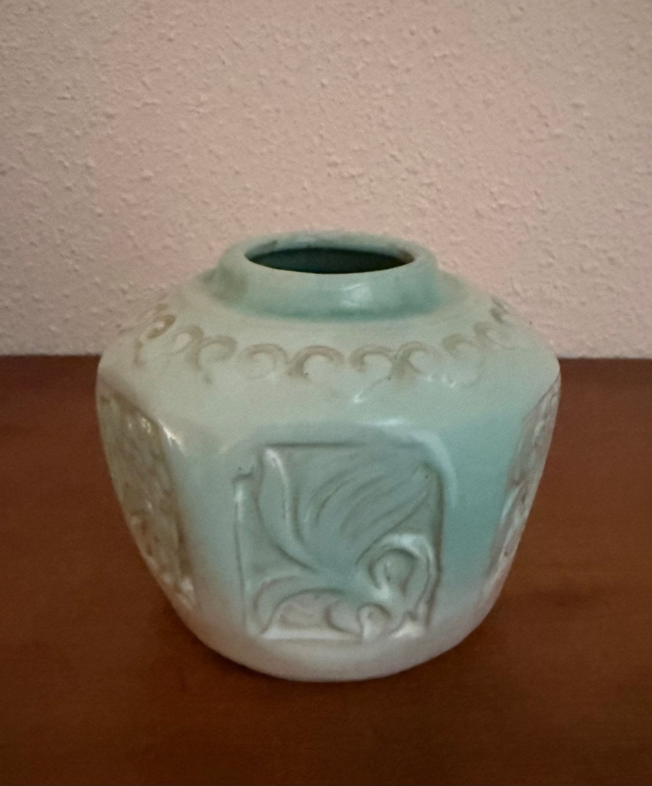 Vintage lichtgroene  gemberpot, Verzenden