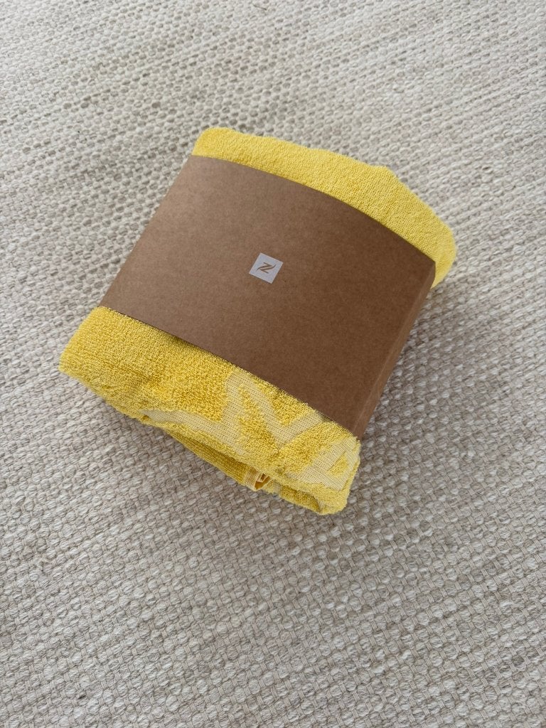 NIEUW > Nespresso Strand handdoek / 150 x 100 cm, Verzenden, Nieuw, Geel, Badlaken