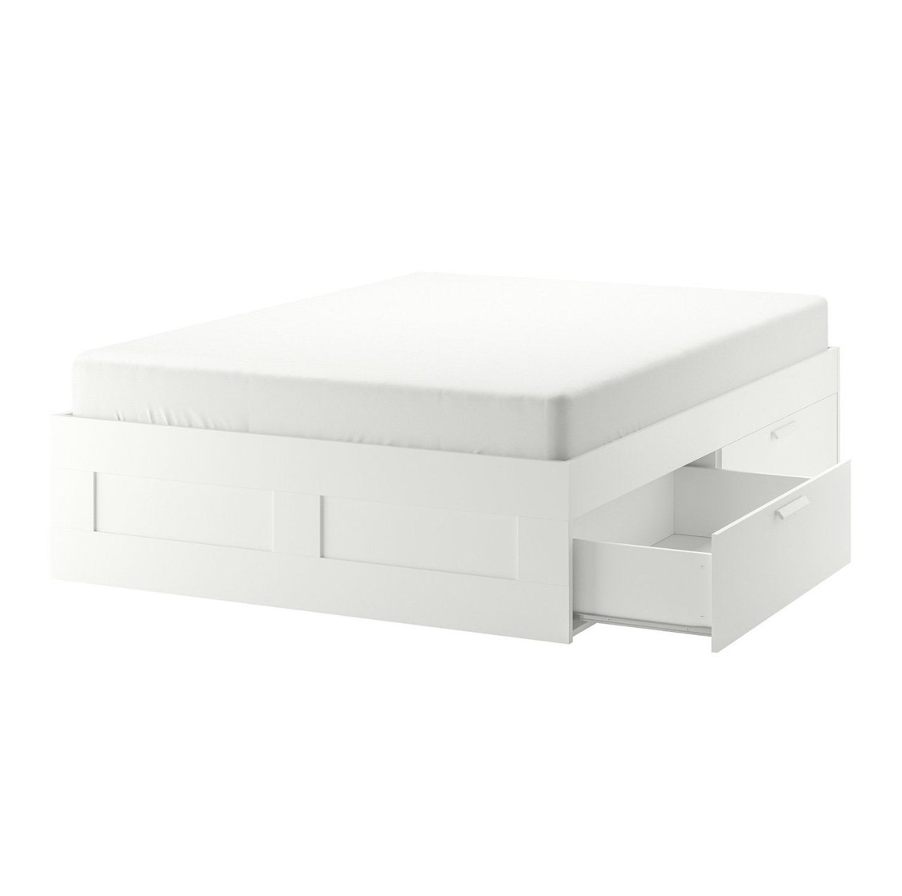 Ikea Brimnes bed, Ophalen, Wit, Tweepersoons, 140 cm