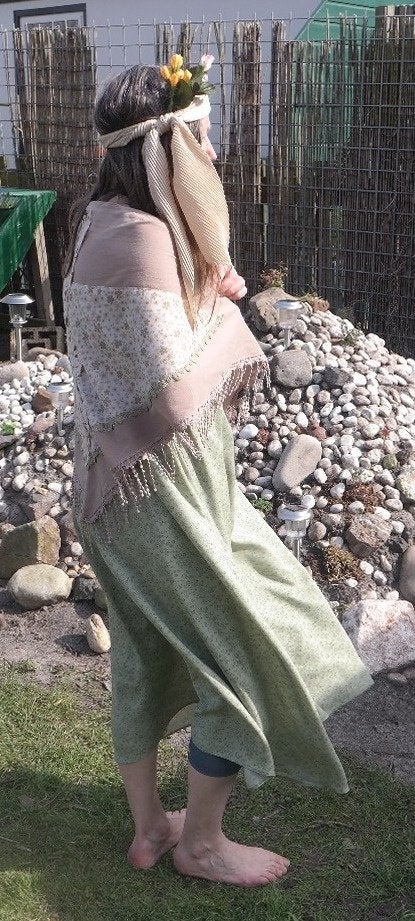 Leuke complete dames hippie outfit. mt 40 - Carnaval, Kleding | Dames, Maat 38/40 (M), Carnaval, ., Ophalen of Verzenden