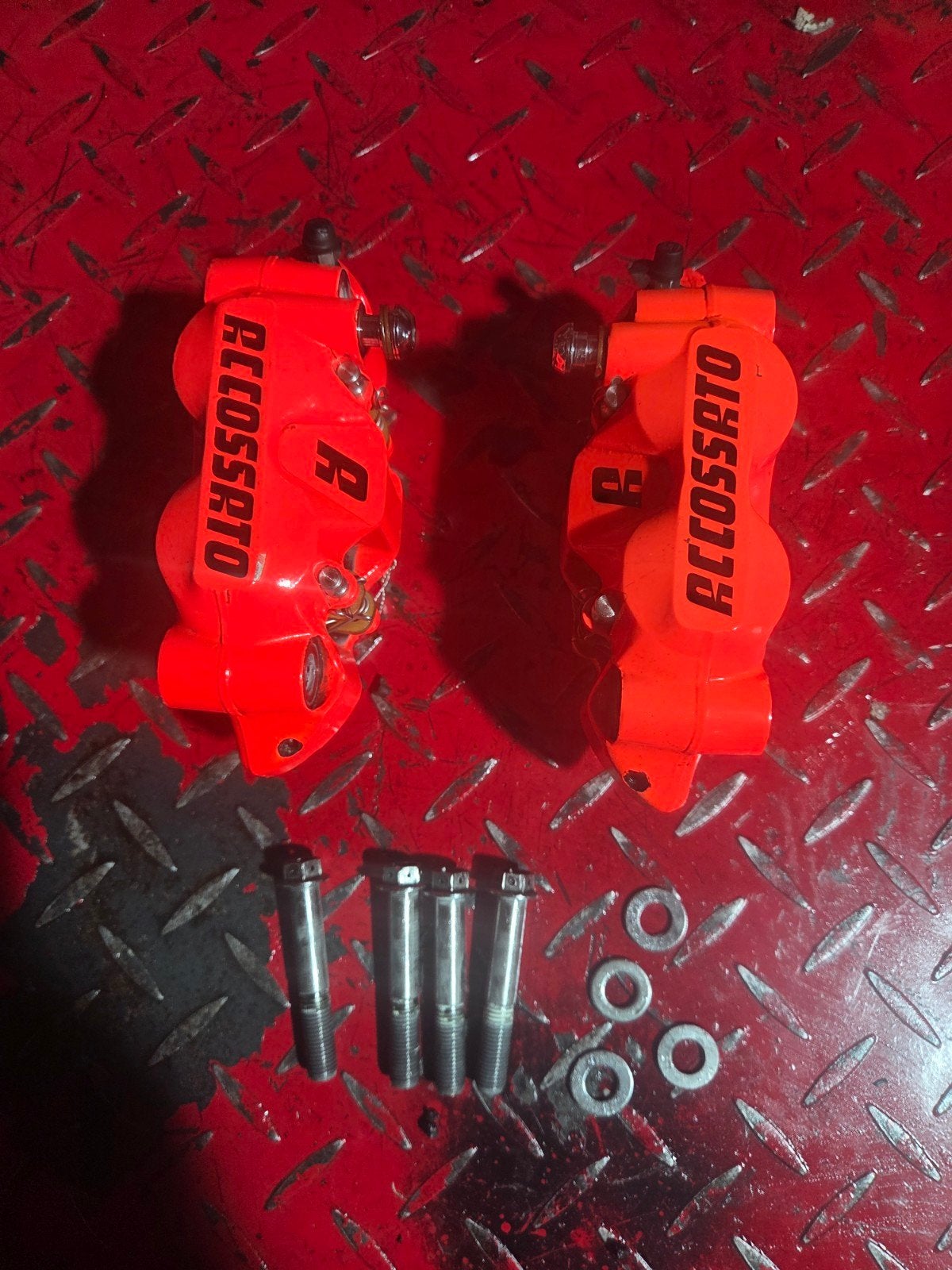 Accossato 108mm radiale remklauwen, Ophalen of Verzenden, Gebruikt