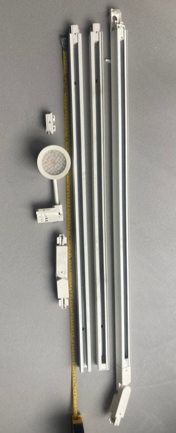Grote partij IKEA SKENINGE railverlichting 40m +60 LED spots, Ophalen, Overige materialen, Gebruikt, LED