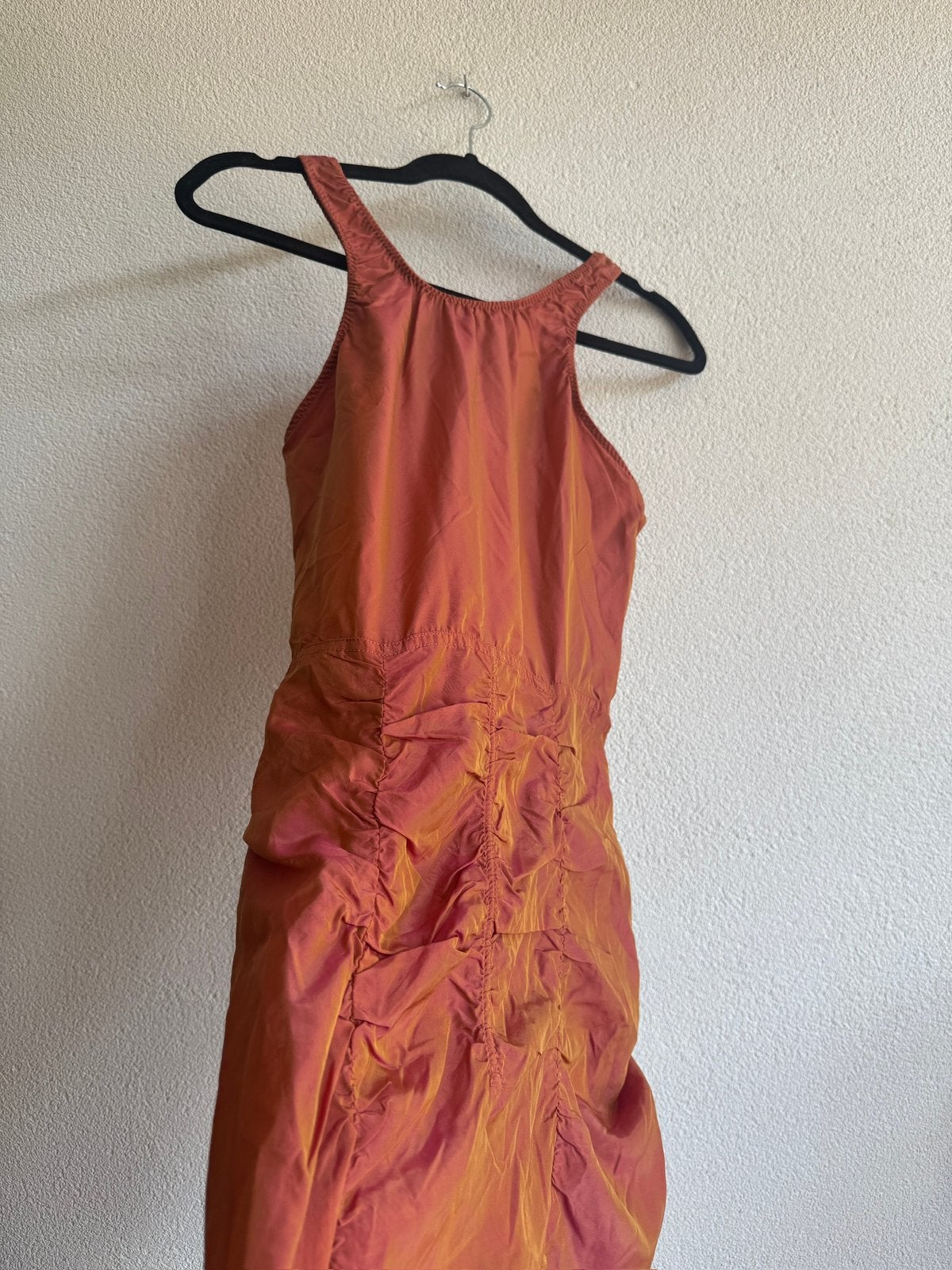 Acne Studios oranje ruched zomerse jurk, Acne Studios, Oranje, Ophalen of Verzenden, Zo goed als nieuw