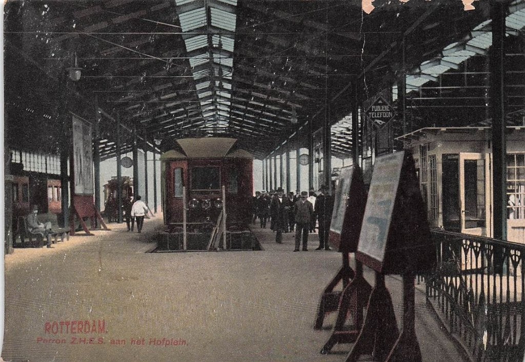 702-328-027 Rotterdam Perron Zhes Aan Het Hofplein, Verzamelen, Ansichtkaarten | Nederland, Verzenden, Voor 1920, Zuid-Holland