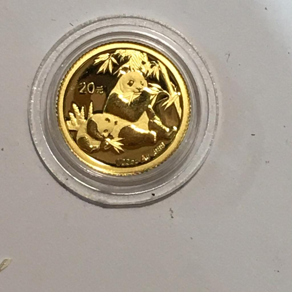 China 20 Yuan 2007 Panda-motief, 1/20 oz. Fijn goud 999,, Ophalen of Verzenden, Goud