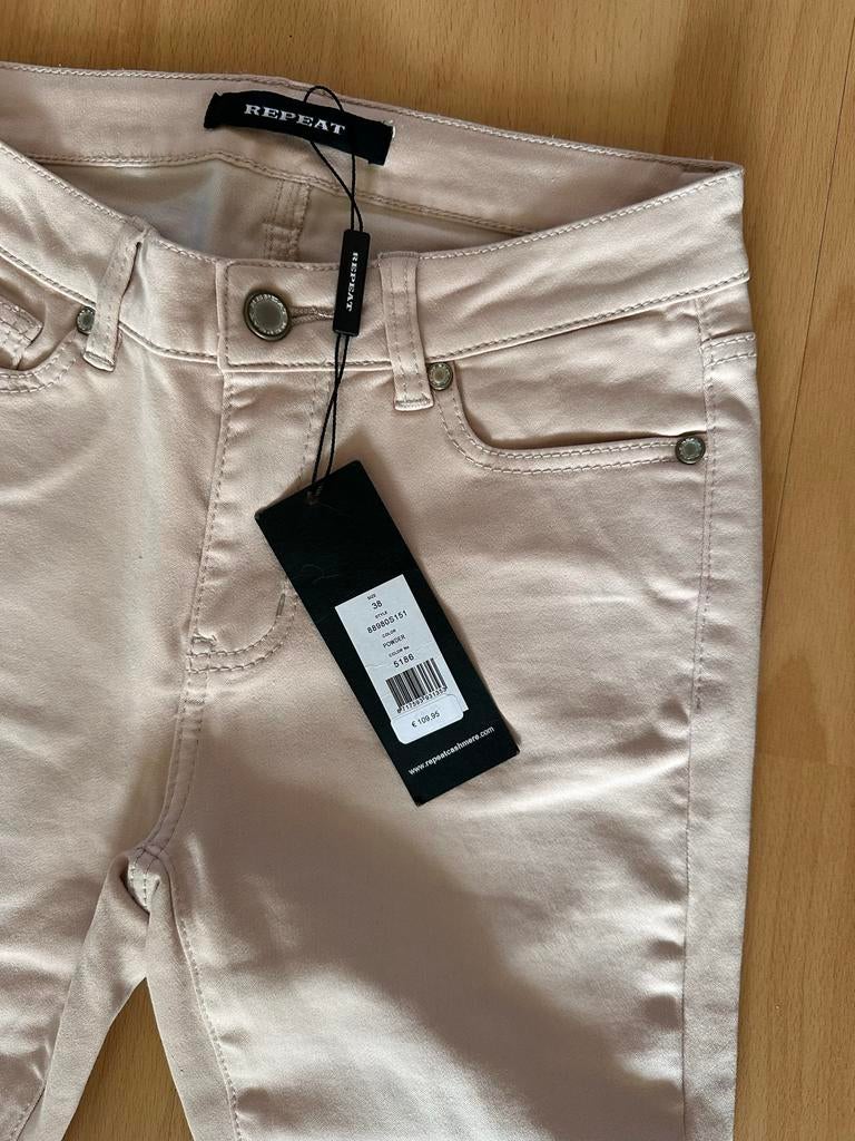 Repeat cashmere dames broek maat 38 (S) in powder, Kleding | Dames, Verzenden, Nieuw, Roze, Maat 36 (S)