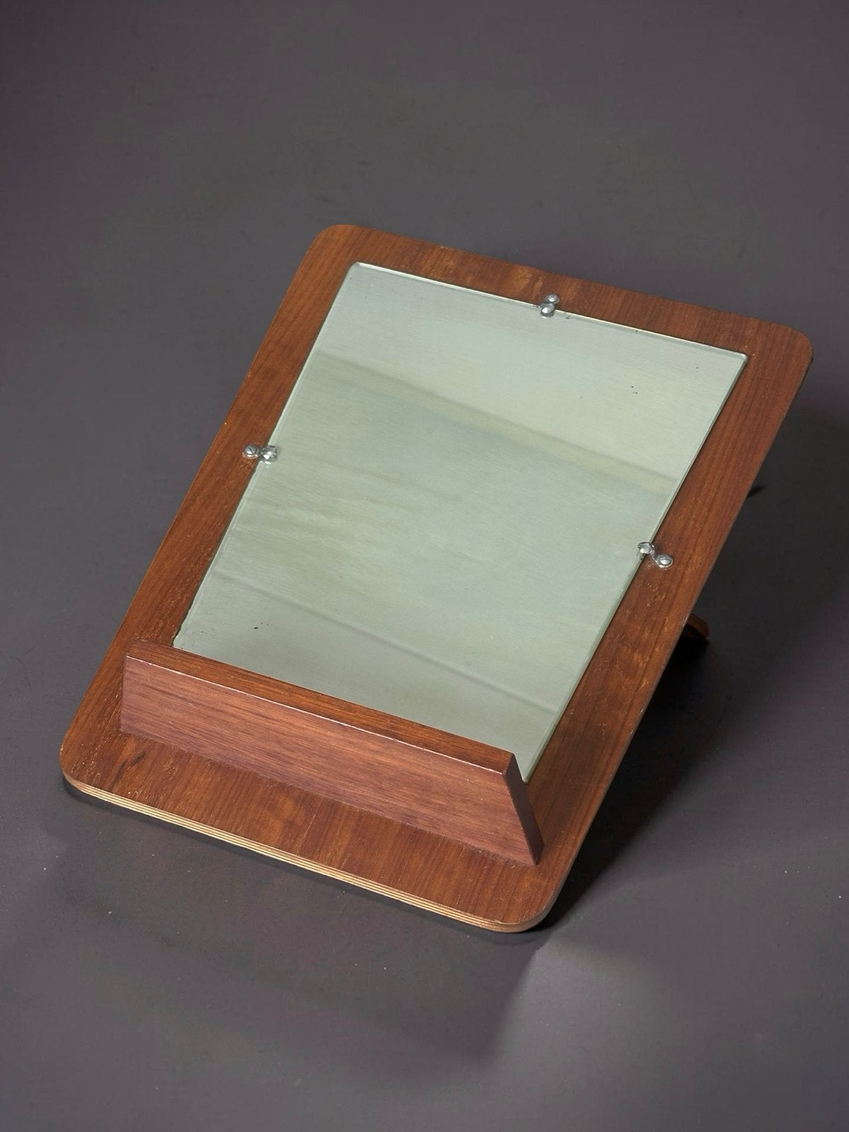 Vintage Scandinavische Teakhouten Wandspiegel met Plankje, Antiek en Kunst, Antiek | Spiegels, Ophalen of Verzenden, Overige vormen