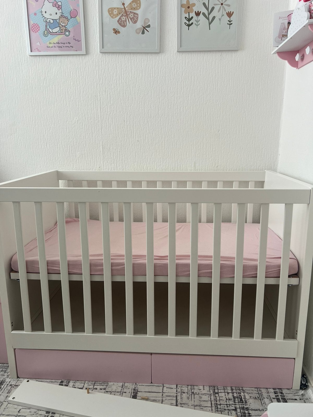 IKEA babybed / ledikant 60x120 cm – verstelbare bodem, Ophalen, Zo goed als nieuw, Ledikant