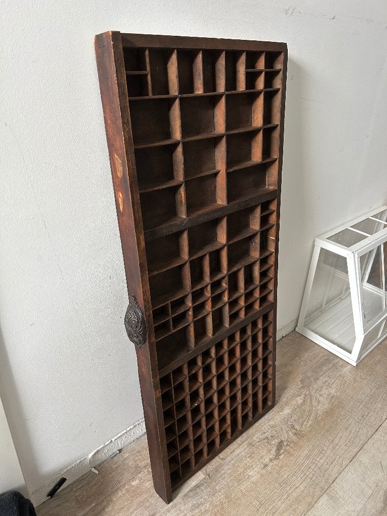 Antieke letterkast/drukkersbak, Miller & Richard, Edinburgh, Ophalen